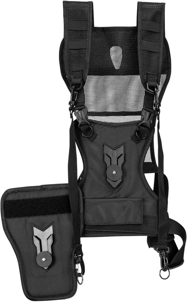 Fomito Multi Camera Strap Carrying Chest Harness System Vest with Side Holster