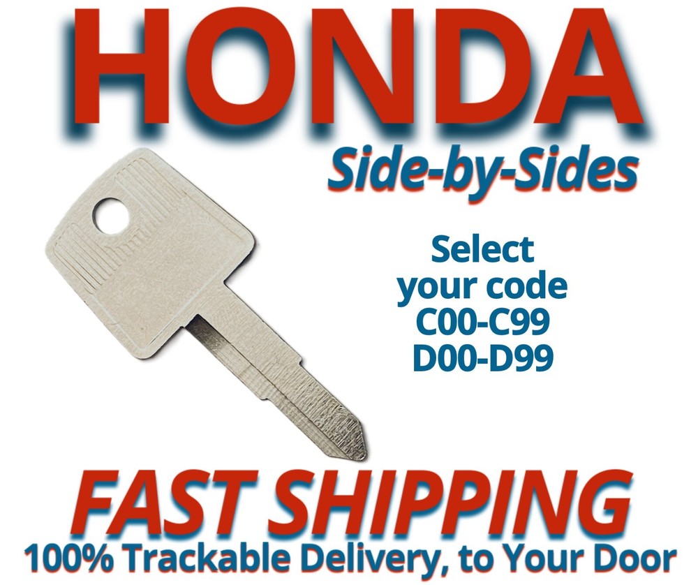 Honda Talon Keys Replacement Key Cut to your Code C00-C99 D00-D99