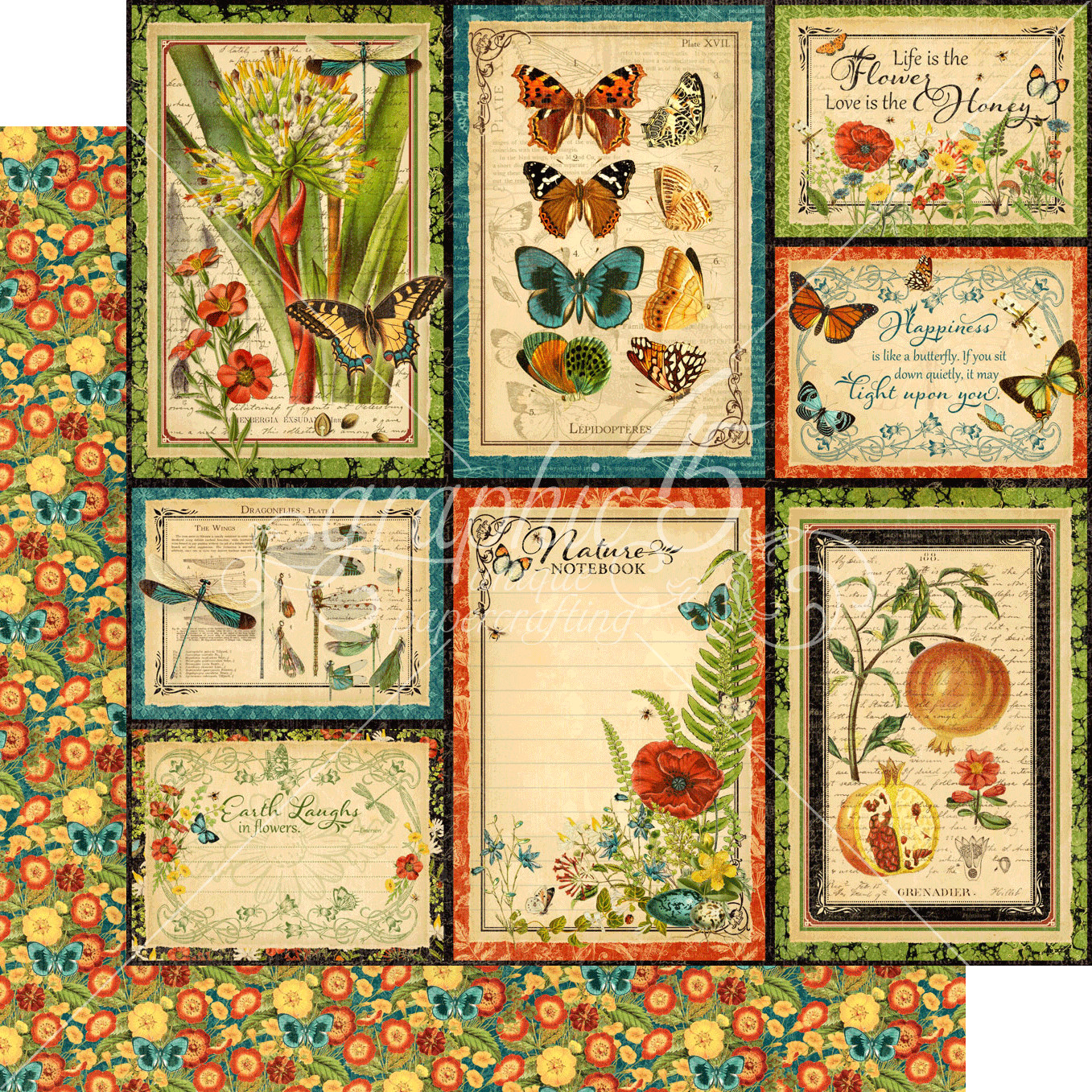 GRAPHIC 45 NATURE NOTEBOOK RETIRED 2020 ~NATURE BOTANICAL BUTTERFLY *SHIPS FREE*