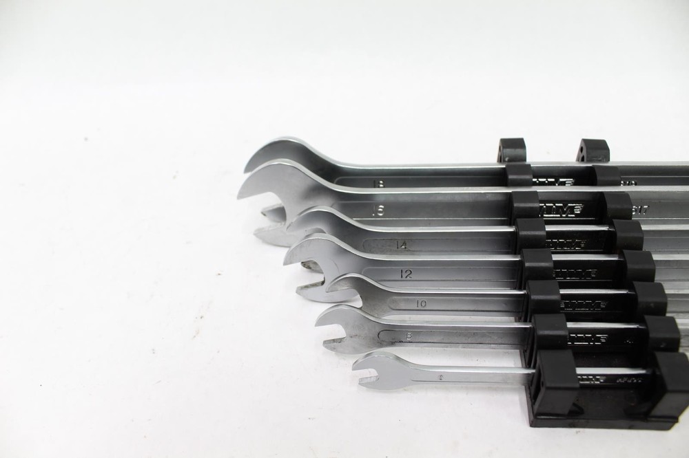 VIM Tools 7 Piece Metric Double Ended Flat Wrench, Open End, 6mm-19mm