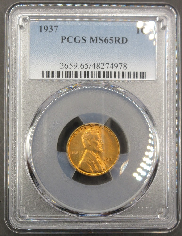 1937 PCGS MS65RD Lincoln Cent