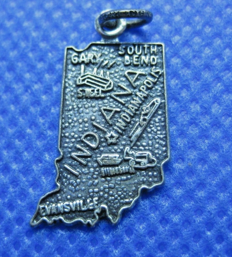 Sterling Silver Indiana Charm