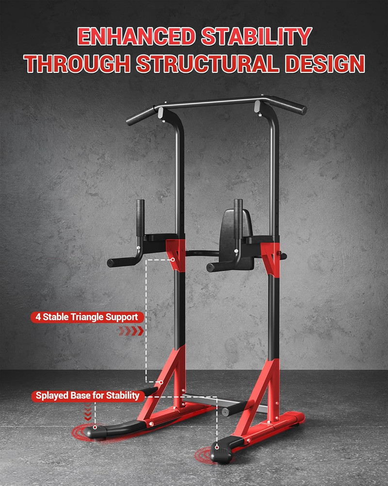 Power Tower, Heavy Duty Pull up Bar 450LB Capacity, Multi-Functional Dip Station