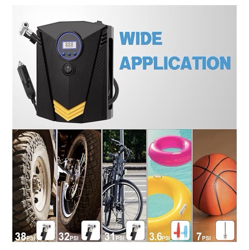 Digital Car Tire Inflator With Light