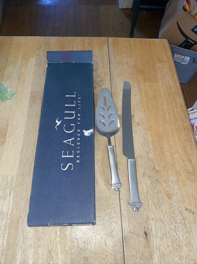 SEAGULL Cake Knife & Server Set in Box
