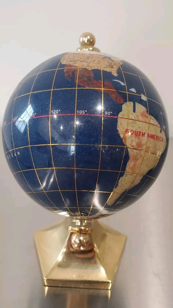 Globe with Gem Stones Desk Top Small