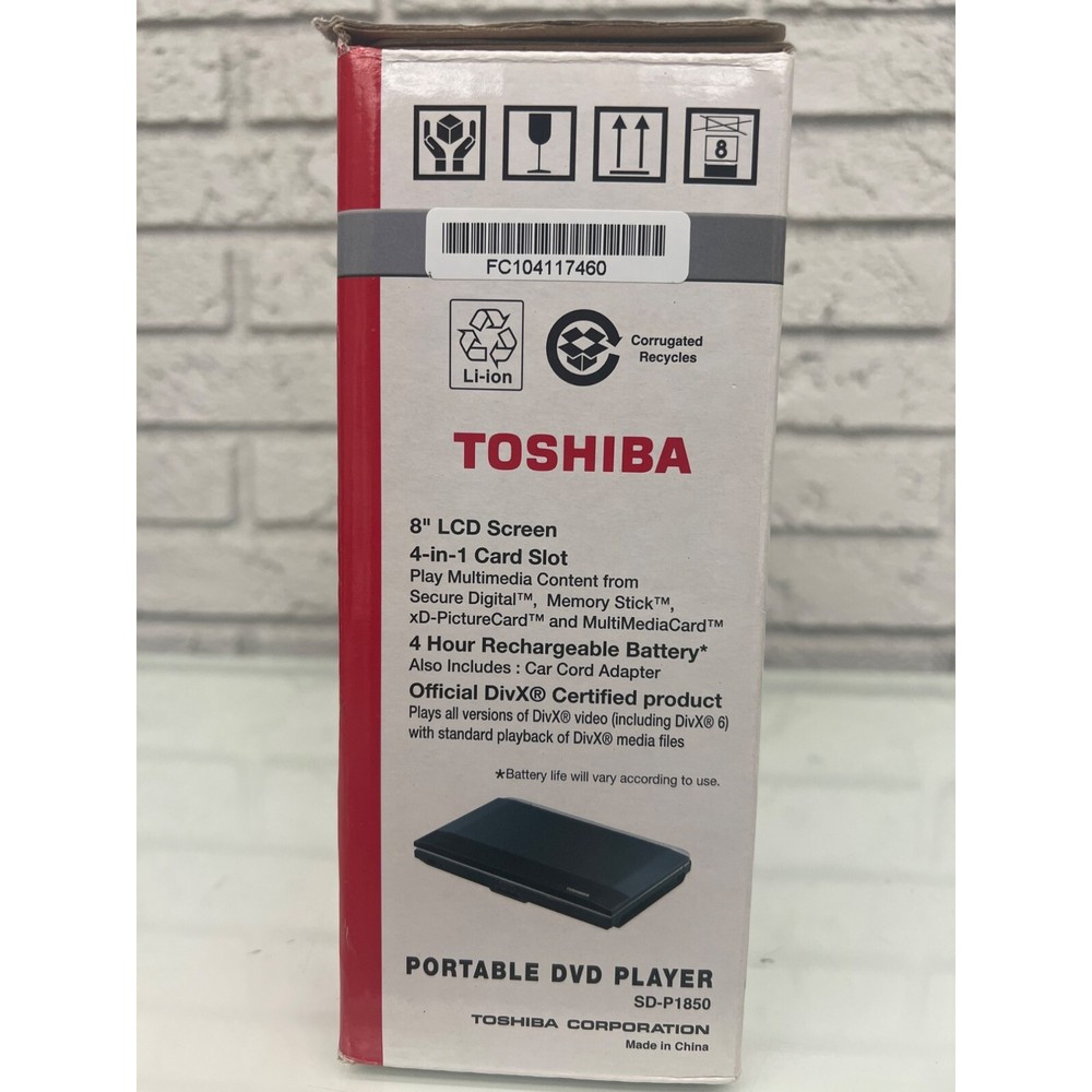 Toshiba 8” Diagonal Widescreen Portable DVD Player