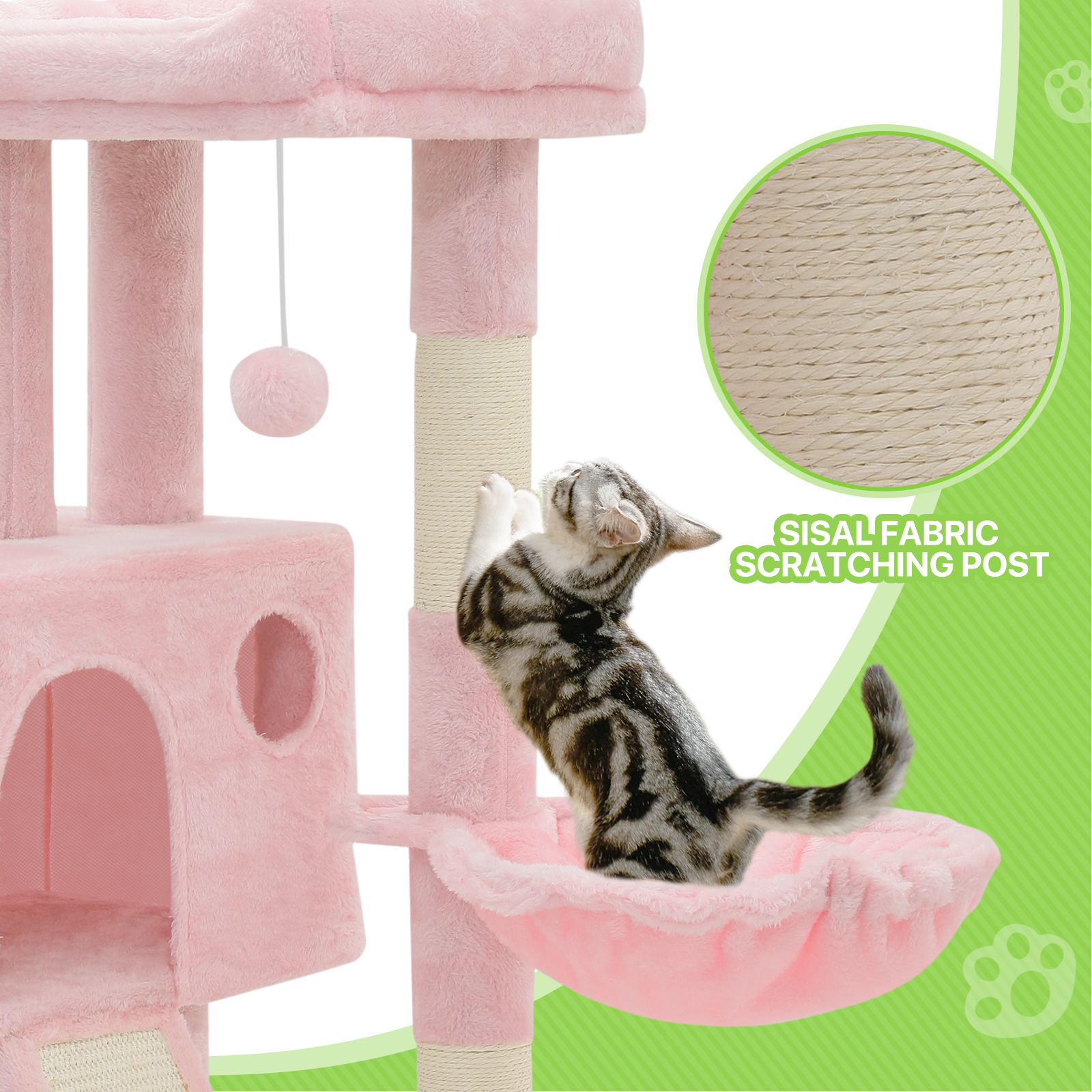 Cat Tree Tower Activity Center Kitten Playing Condo House Sturdy Bed Furniture