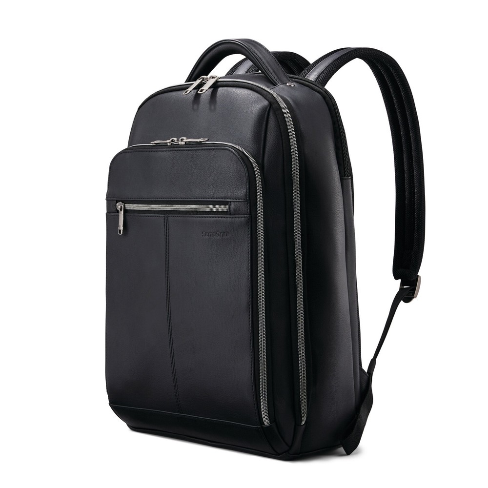 NEW!! Samsonite Classic Leather Backpack - Black