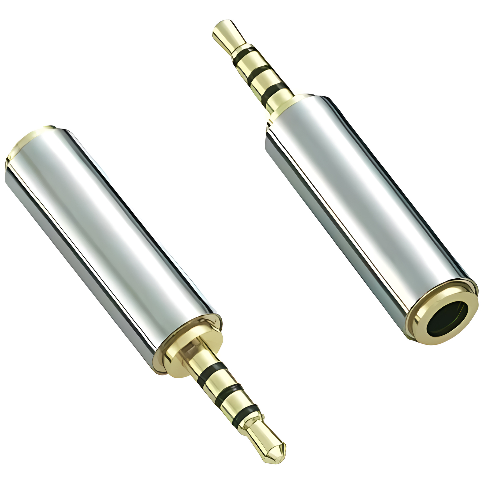 2.5mm Male to 3.5mm Female Stereo Mic Audio Headphone Jack Adapter Converter