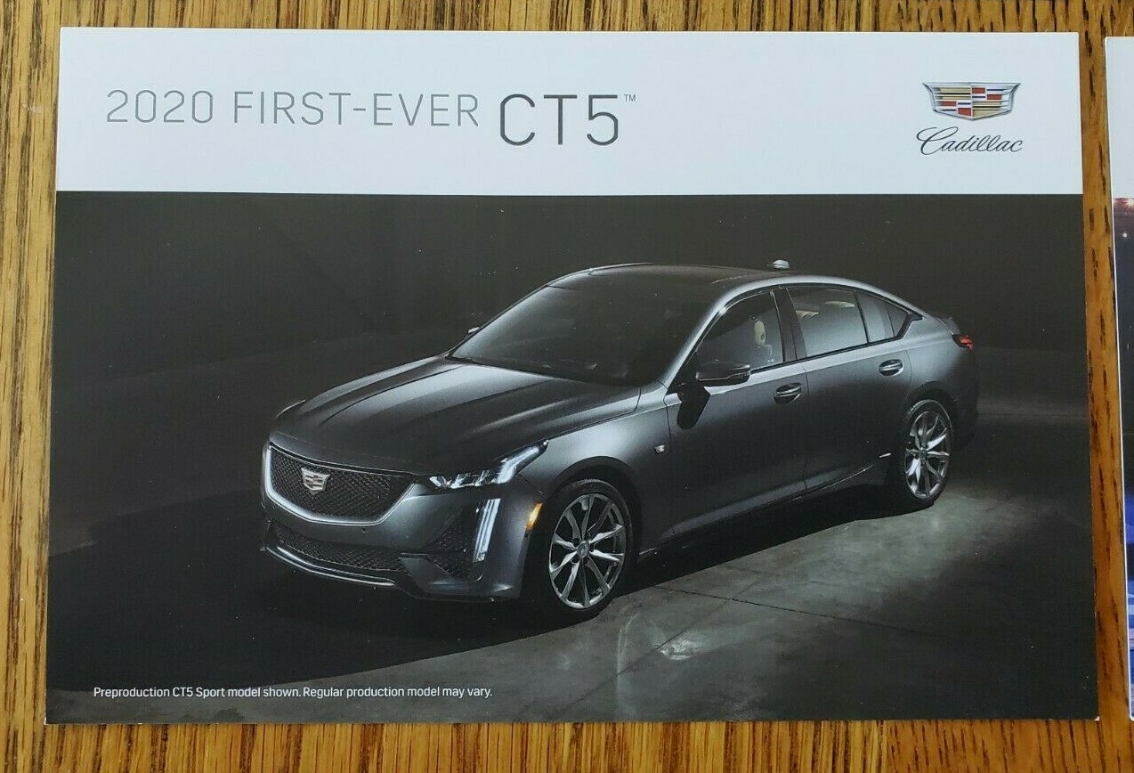 2020 Cadillac Dealer Promotional 5 Postcard Set - Escalade, XT4, XT5, XT6, CT5