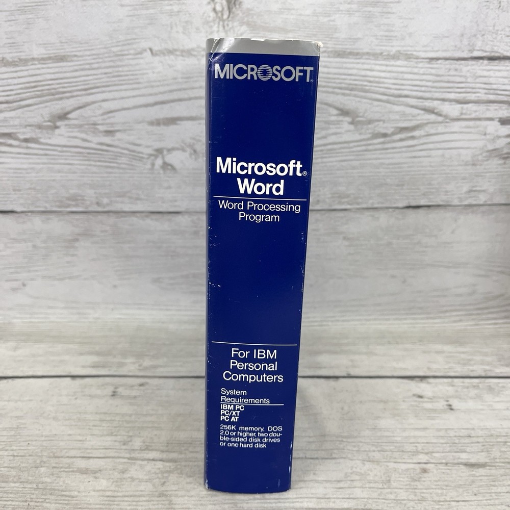 1985 RARE - Vintage Microsoft Word Version 2.0 For IBM PC Software | Complete