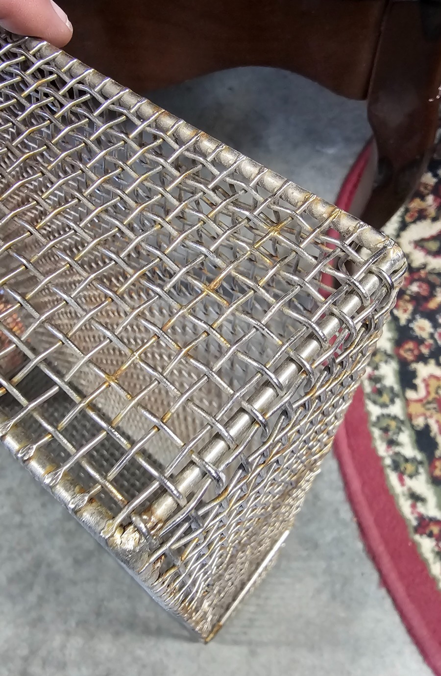 Vintage Wire Mesh Tray Basket