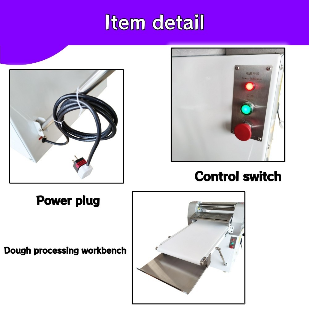 Heavy Duty Dough Press & Sheeter Machine Pastry Sheeter Adjustable 1.5mm to 35mm