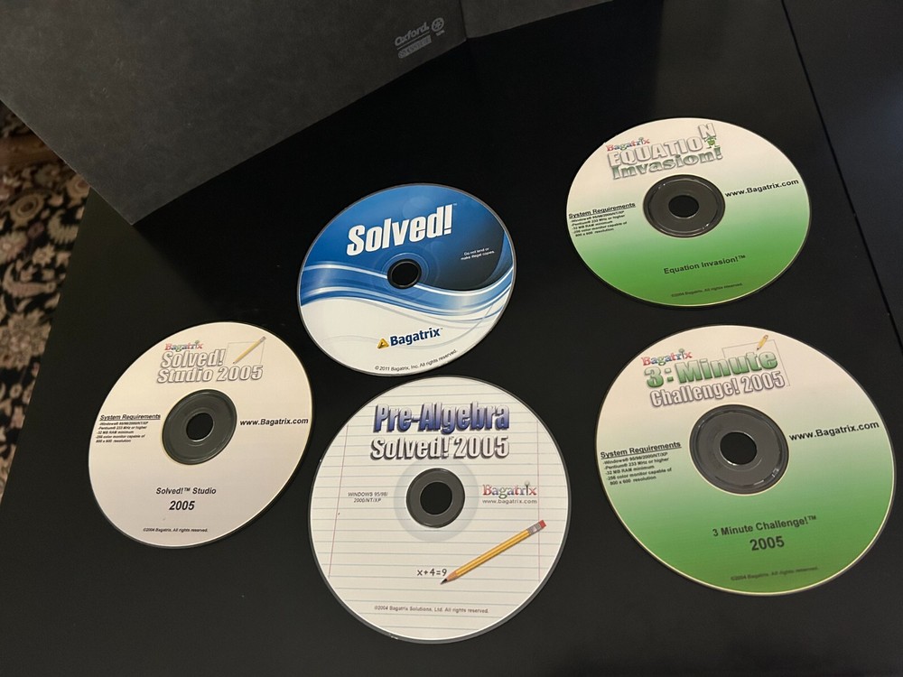 MATH INSTRUCTION ~ PC CD Roms Step by Step Solutions Windows 2011, 2004, 2005