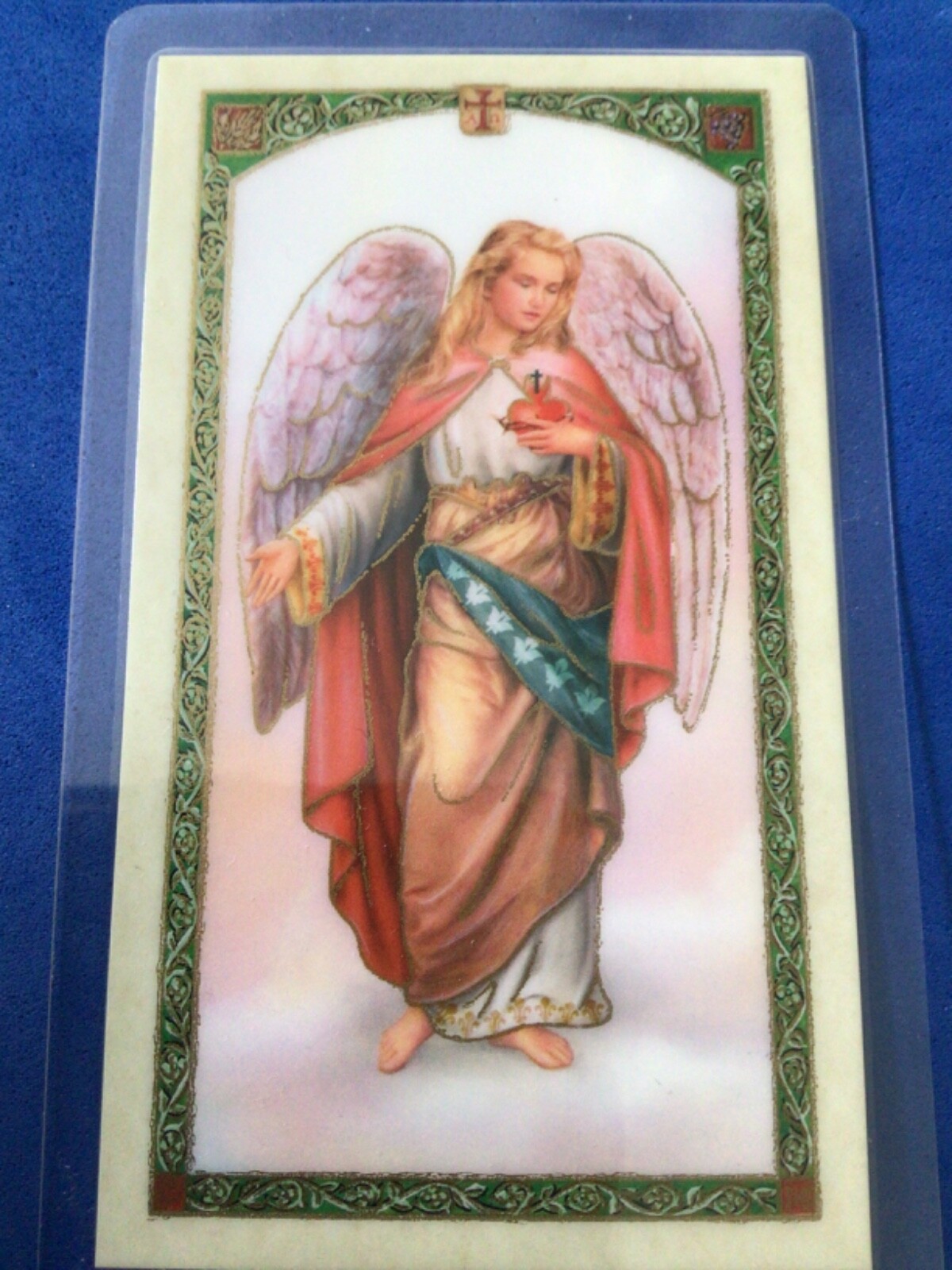 7 Archangels laminated HOLY CARDS Saint Michael Raphael Gabriel Uriel Barachiel