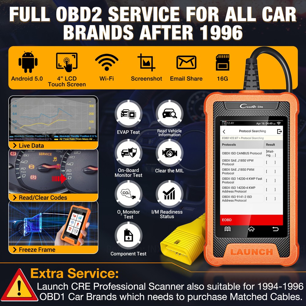 LAUNCH X431 Elite for GM Bidirectional Diagnostic Tool OBD2 Scanner Code Reader