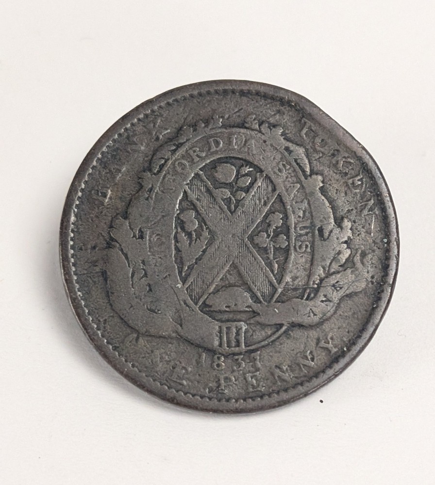 1837 Canada Banque du Peuple One Penny Token