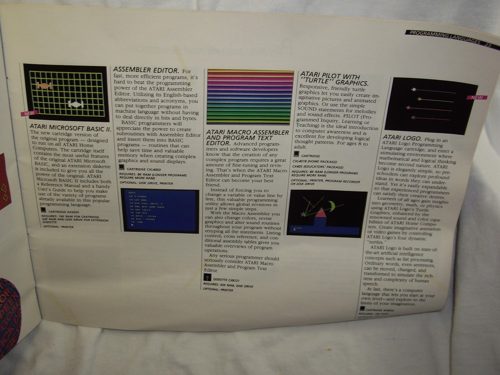 Atari Home Computers Sales Brochure "The Next Generation" 1983