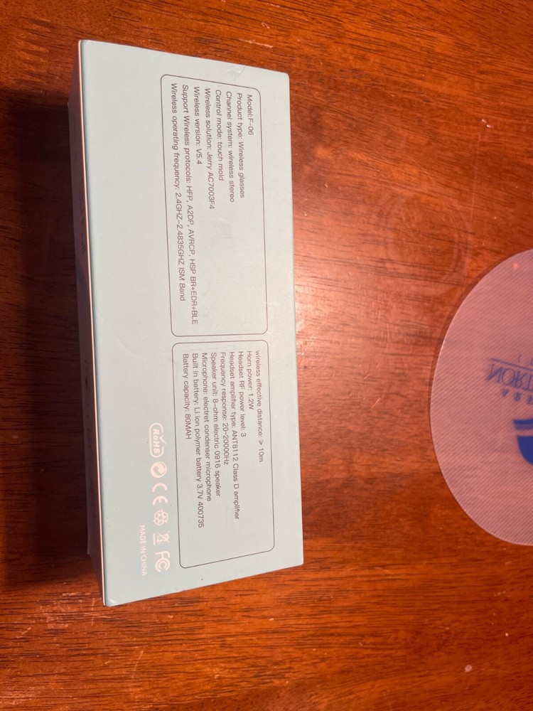 Black sunglasses wireless headset bluetooth