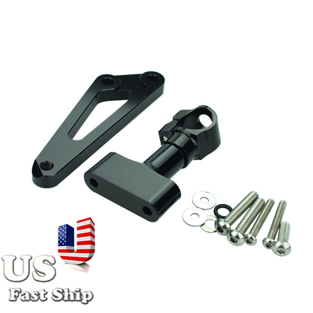 For CB600F HORNET 2007-2016 15 Steering Damper Stabilizer Mount Bracket Kit BLK