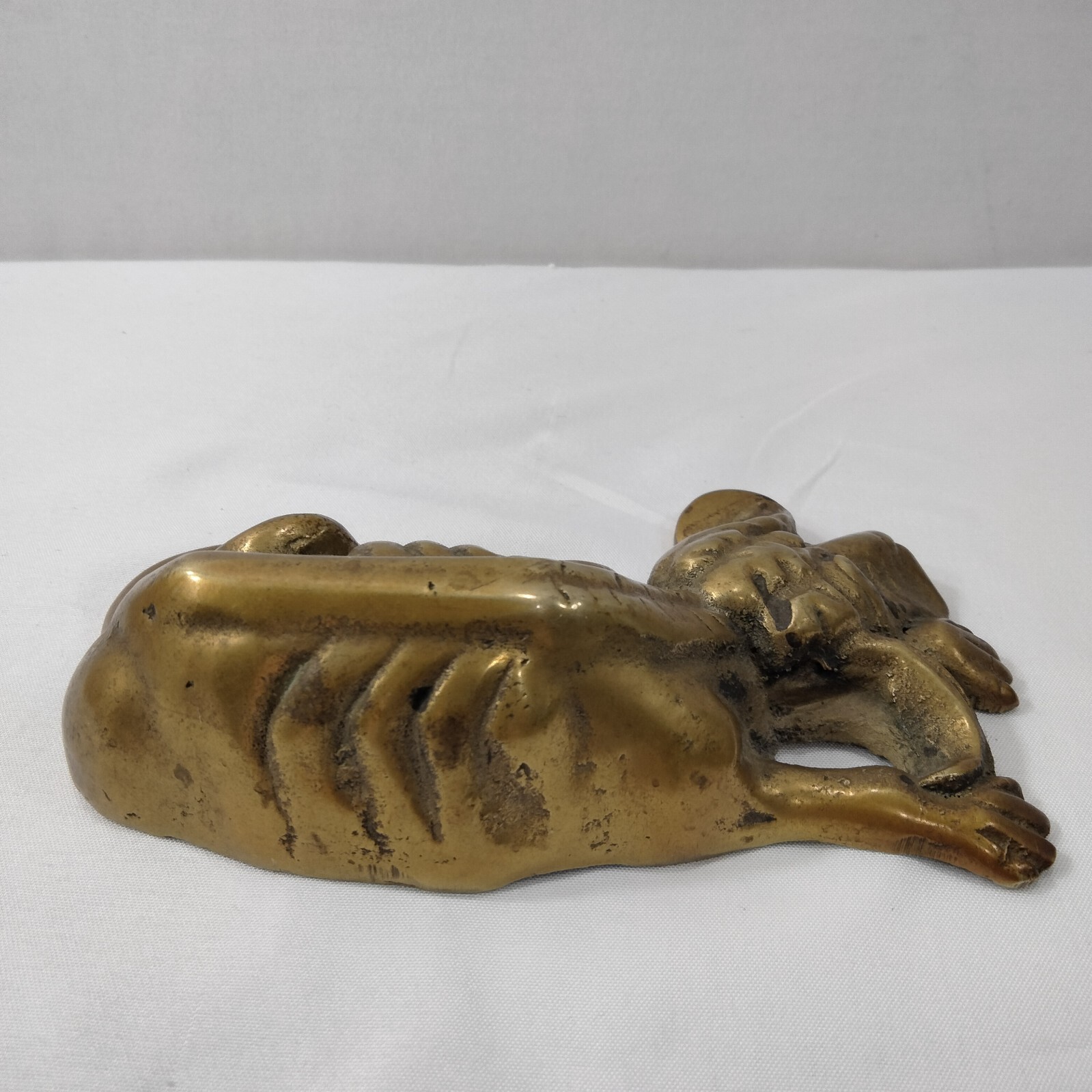 Brass Heavy Cast Sleeping Lazy floppy ears hound hunting dog