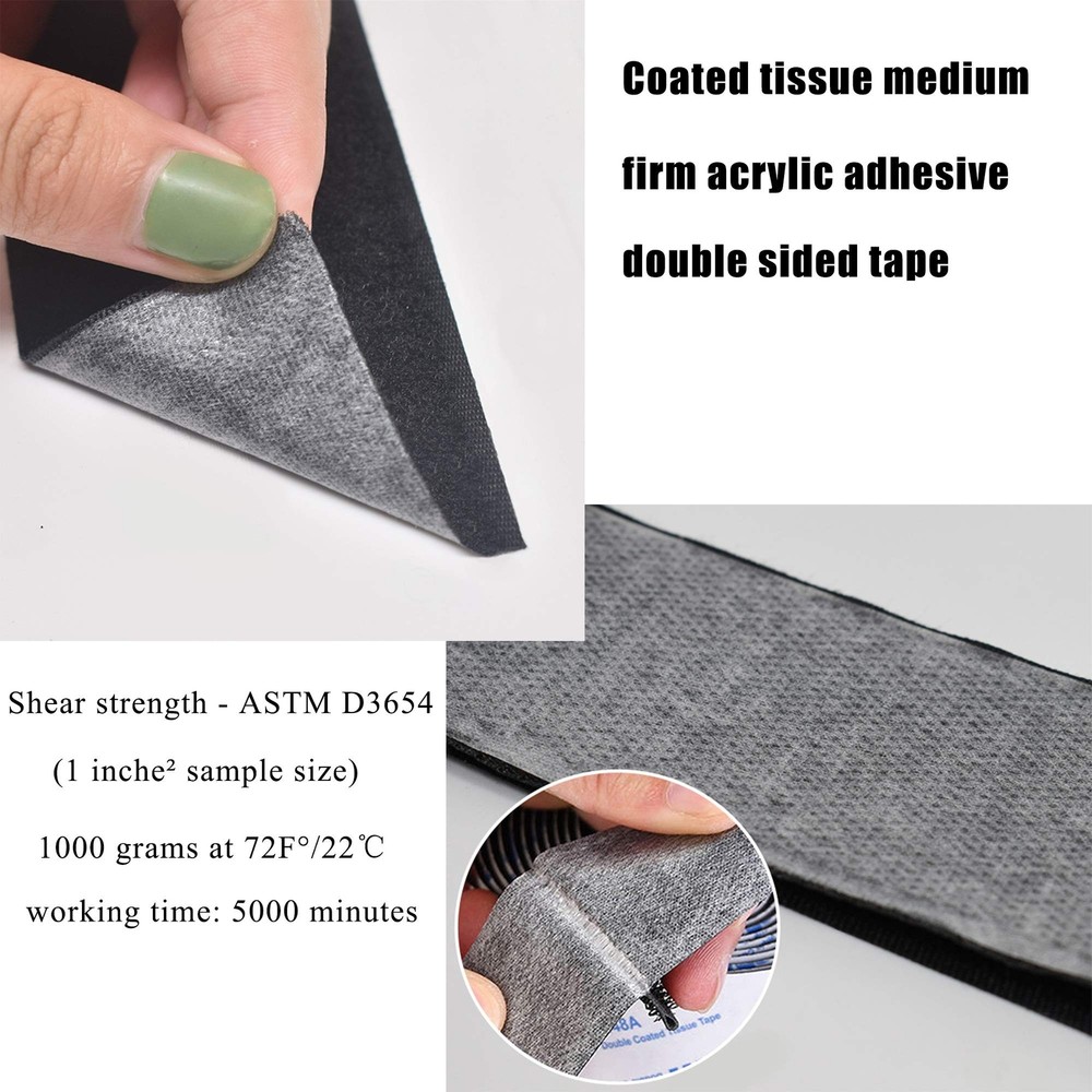 3M Hook and Loop Self Adhesive Tape 2” x 10Ft 9448A Sticky Back Interlocking ...
