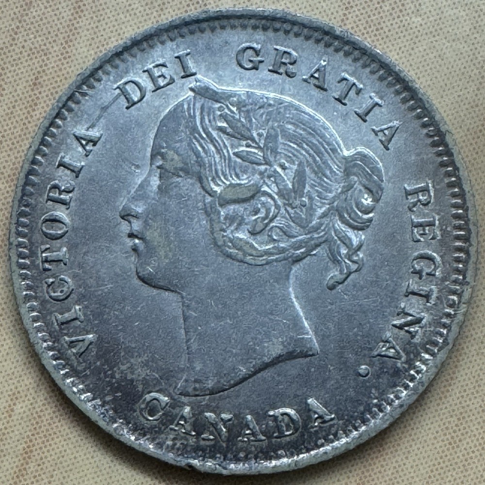 1897 Canada 5 Cent Coin Better Grade