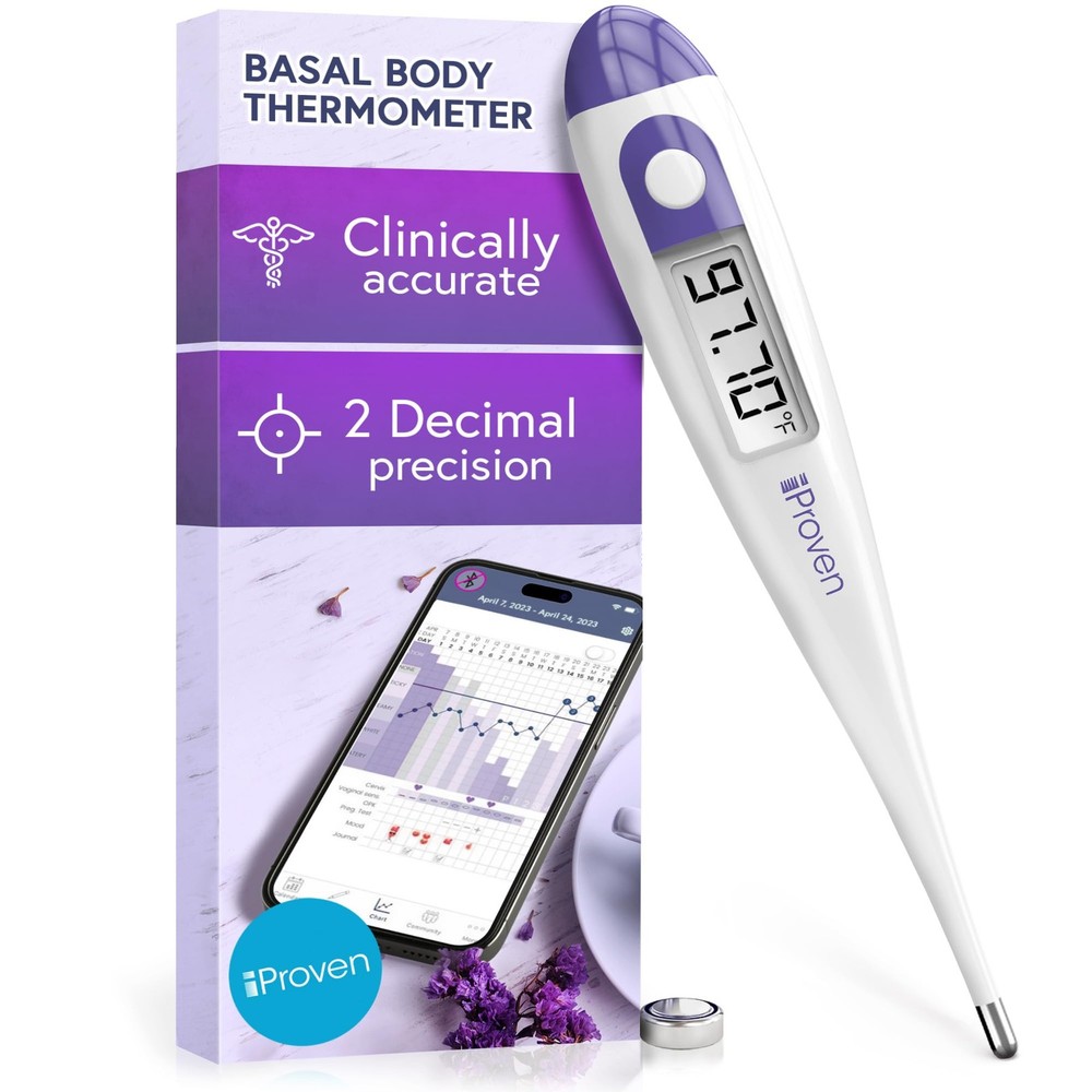 High Precision Digital Basal Body Thermometer for Ovulation Tracking, 60 Sec
