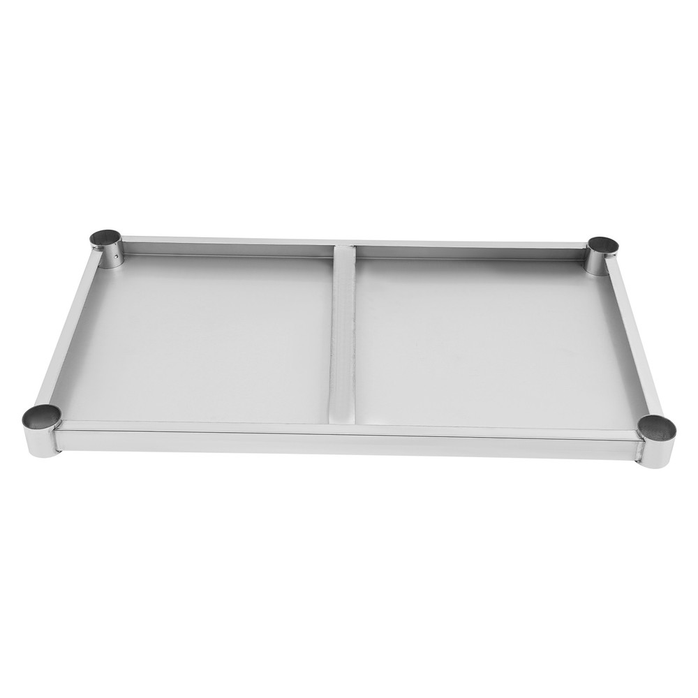 Stainless Steel Rectangular Shelf for Work Table, Adjustable 220 lbs Capacity