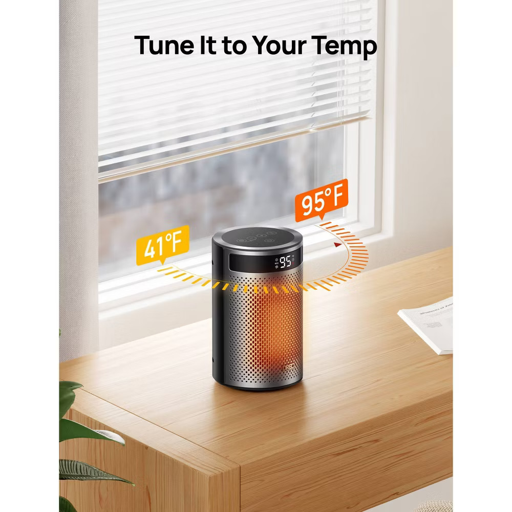 DREO 1500W Atom 416 10" Whisper-Quiet Portable Ceramic Space Heater with Temp