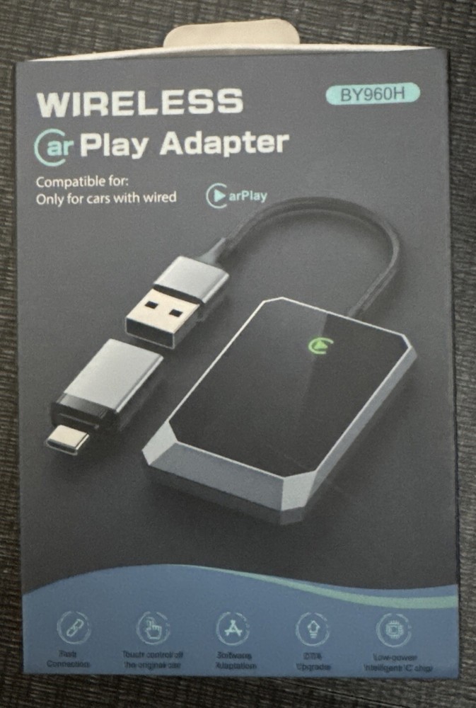 Wireless Car Play Adapter BY960H New Open Box