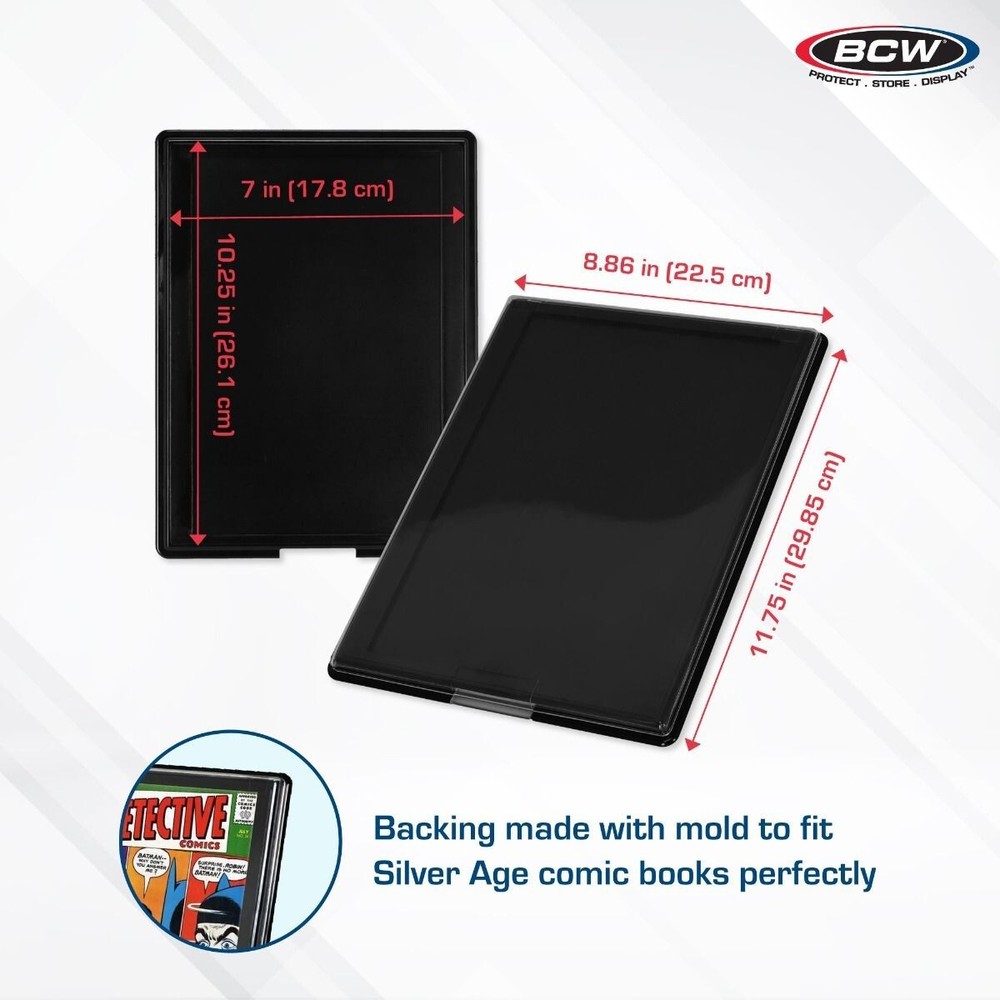 BCW SILVER Comic Book Showcases - UV Protection Display Case - *FIVE PACK*