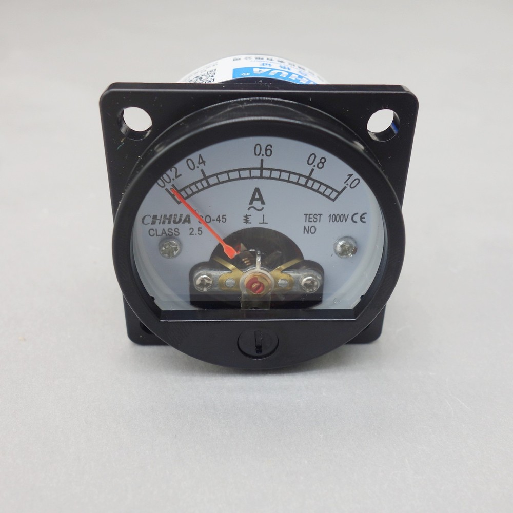 1PC AC 0-1A ROUND Analog Ammeter Panel AMP Current Meter SO45 directly Connect