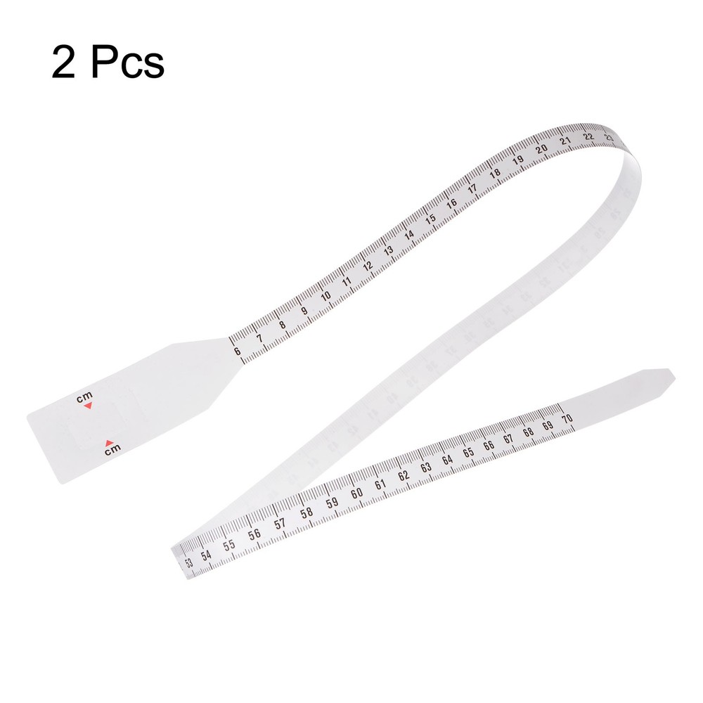 2Pcs Head Circumference Tape 70cm Plastic Measuring Rule Measure White