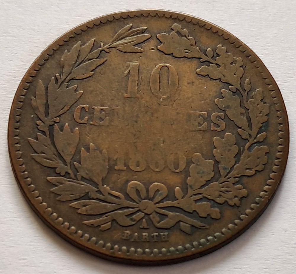 Luxembourg, 10 Centimes 1860