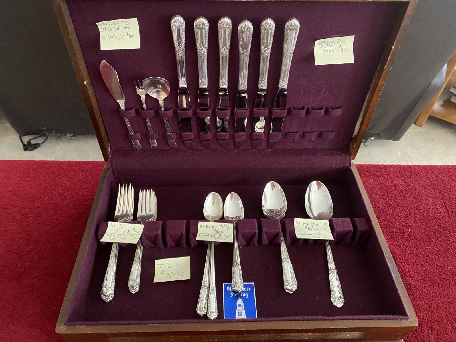 Inaugural by State House Sterling Silver Flatware Set  38 pieces