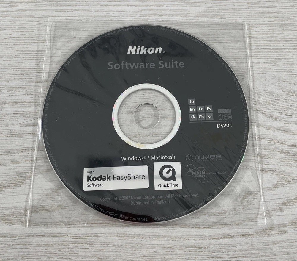 Nikon Software Suite CD for Coolscan LS-2000 for Windows and Mac - ArcSoft DW01