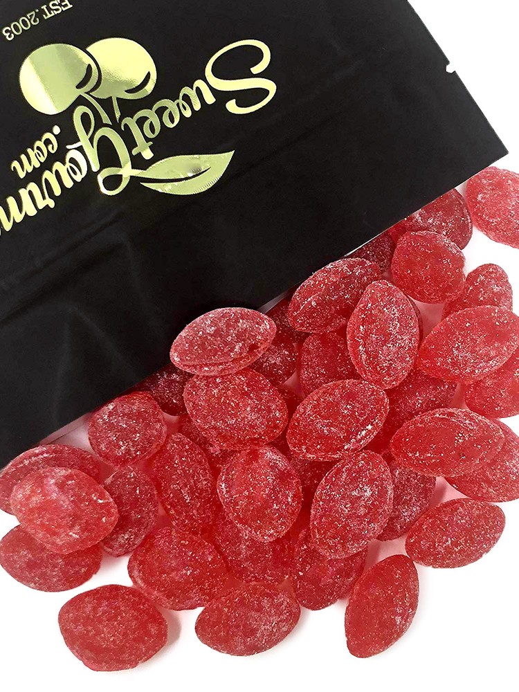 Cherry Natural Sanded Candy Drops | Claeys Old Fashioned Hard Candy Bulk