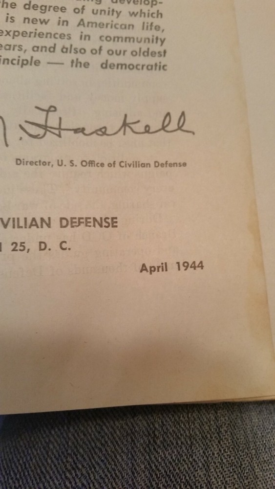 Civilian War Services Book 1944 World War II Antique Scarce U.,S.A. Militaria