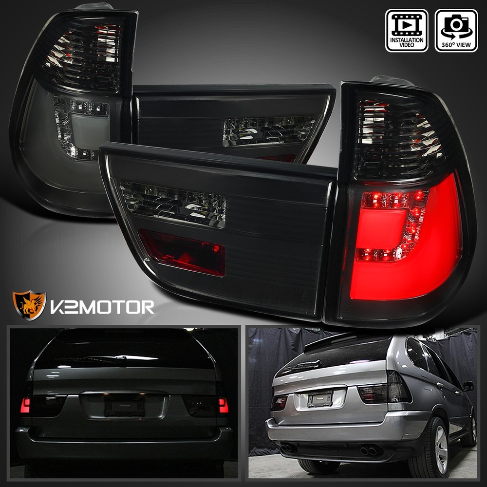 Fits 2000-2006 BMW E53 X5 Smoke LED Tail Lights Stop Brake Lamps Rear Left+Right