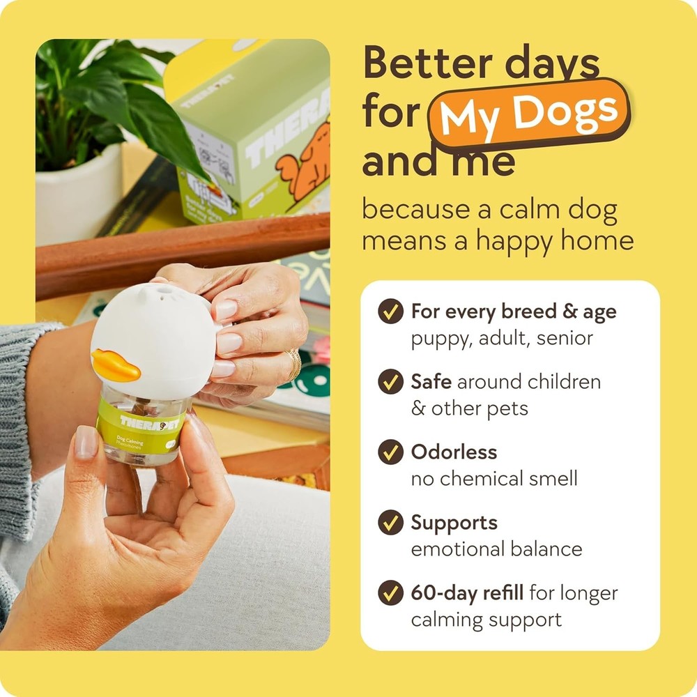 Dog Calming Diffuser - for Stress, Destructive Behavior, Pee Accidents, Separ...