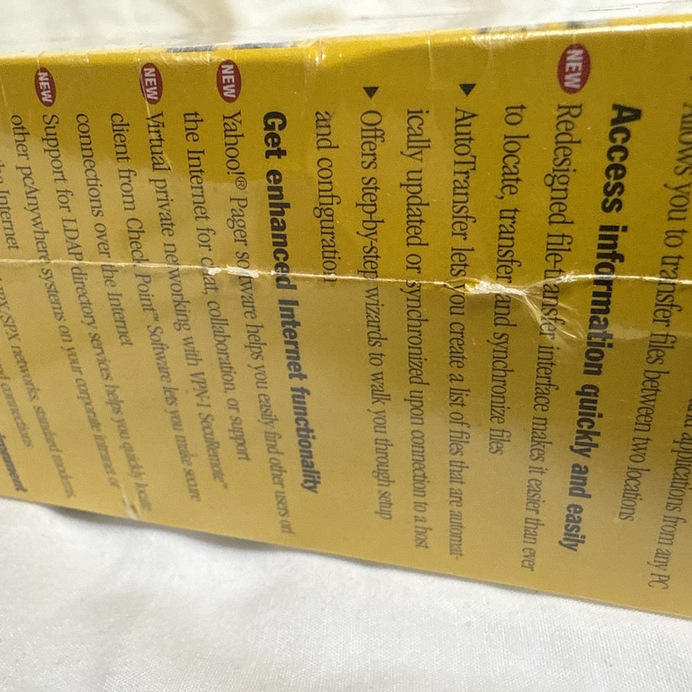 Symantec pcANYWHERE 9.0 Computer Software New Factory SEALED 2000