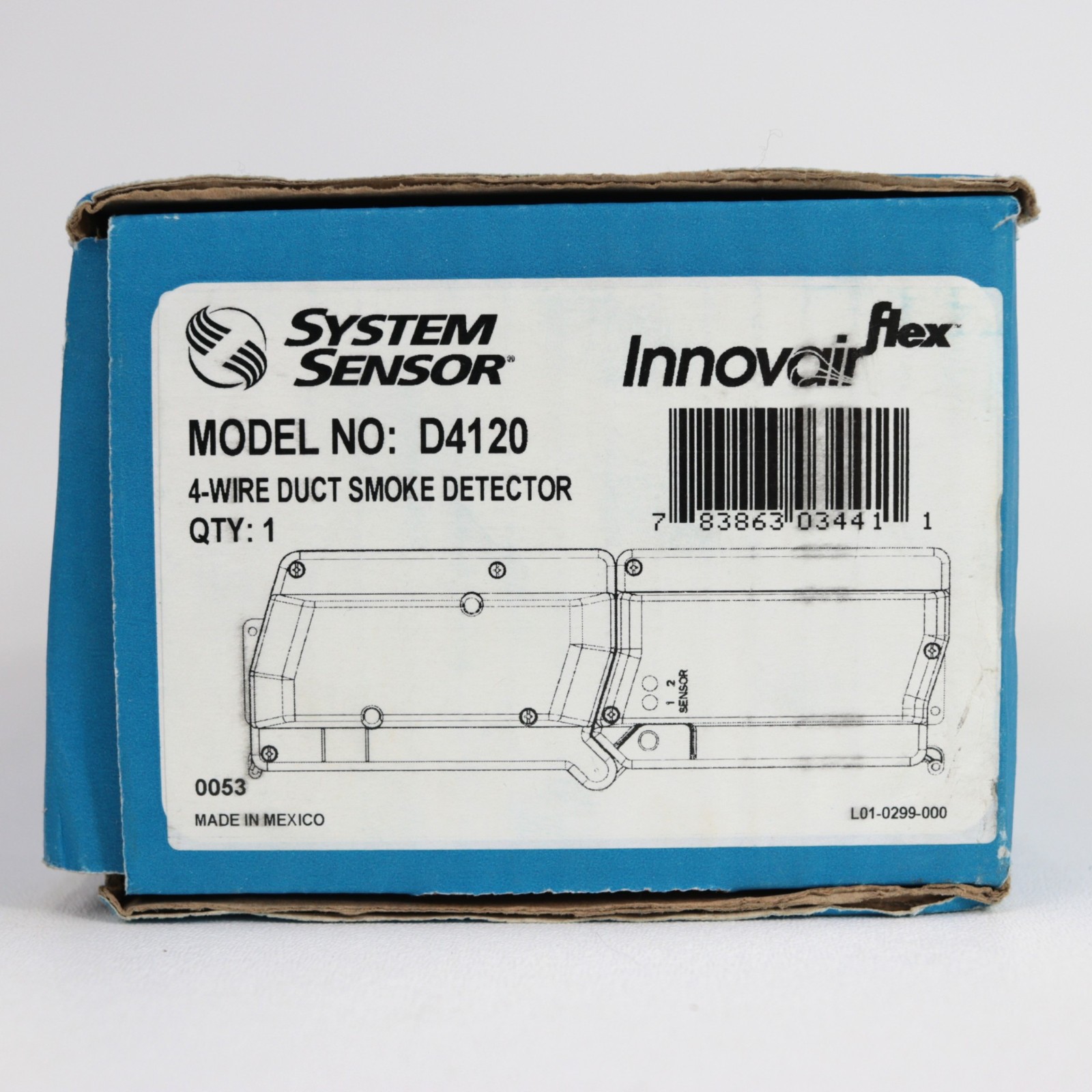 System Sensor D4120 4-Wire Photoelectric Duct Smoke Detector