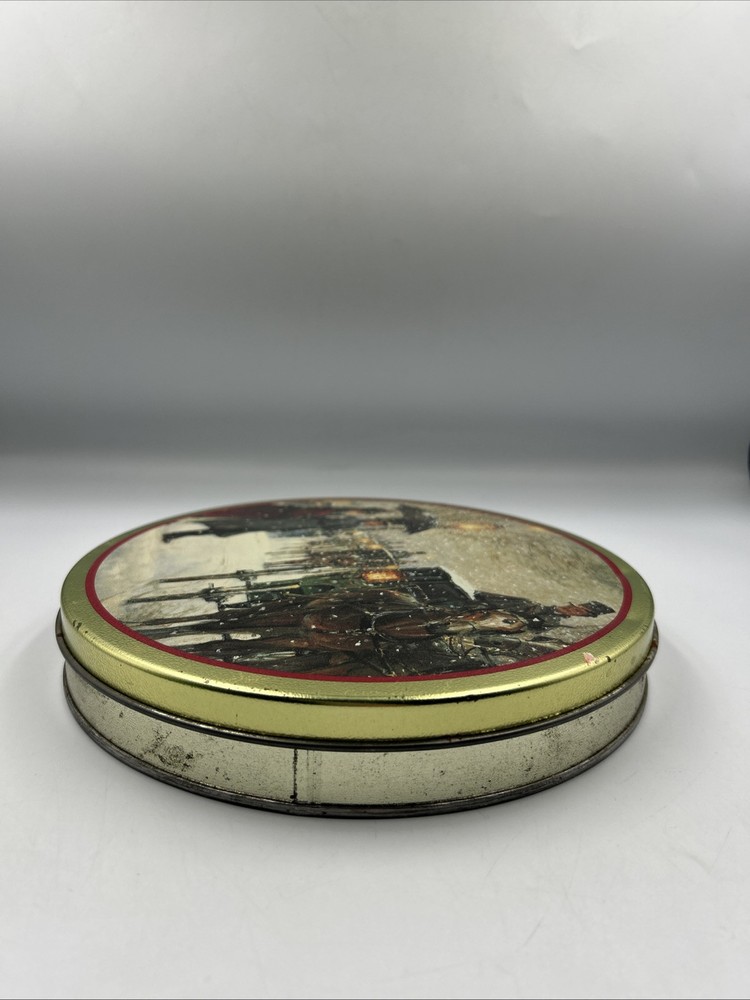 Vintage Tin Container by Alan Maley - A Gracious Era Round 7" EUC
