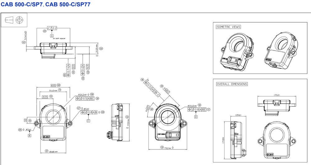 LEM CAB 500-C/SP7 Fluxgate Current Sensor for High Power Applications