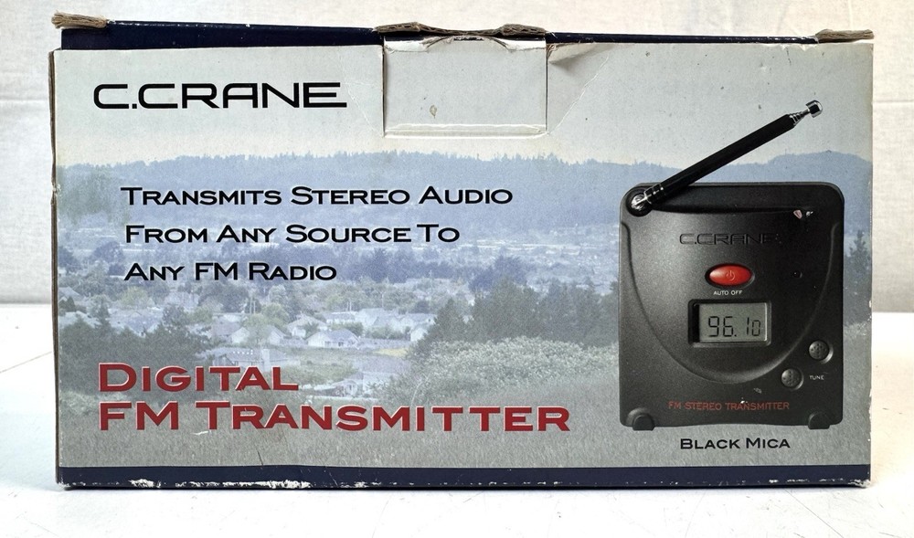 C.Crane FM Transmitter FT-007 FM Transmitter, Power Cord, Manual, Box - Works