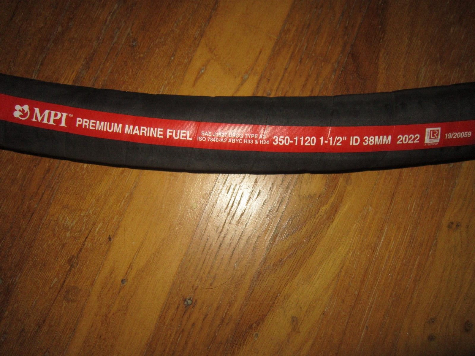 Marine fuel fill hose 1-1/2" ID MPI 350 series Wire reinforced by the Foot