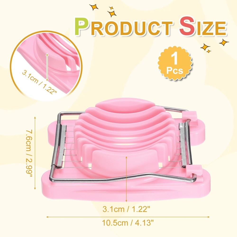 Egg Slicer for Hard Boiled Eggs, Pink