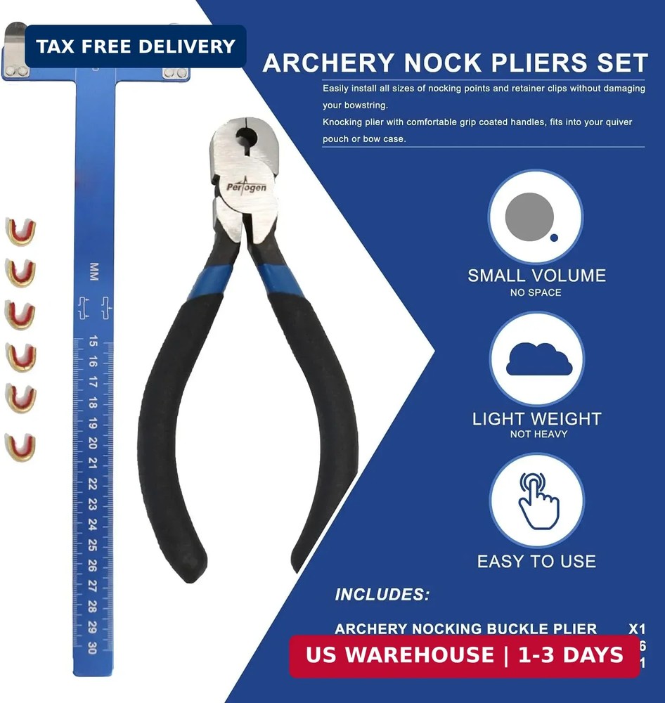 Archery Bow String Points Nock Pliers Set T Shape Arrow Bow Square Ruler Nocking